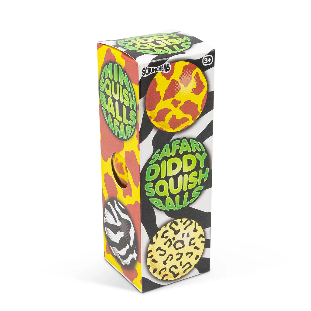 3pc Mini Squish Ball Safari Set