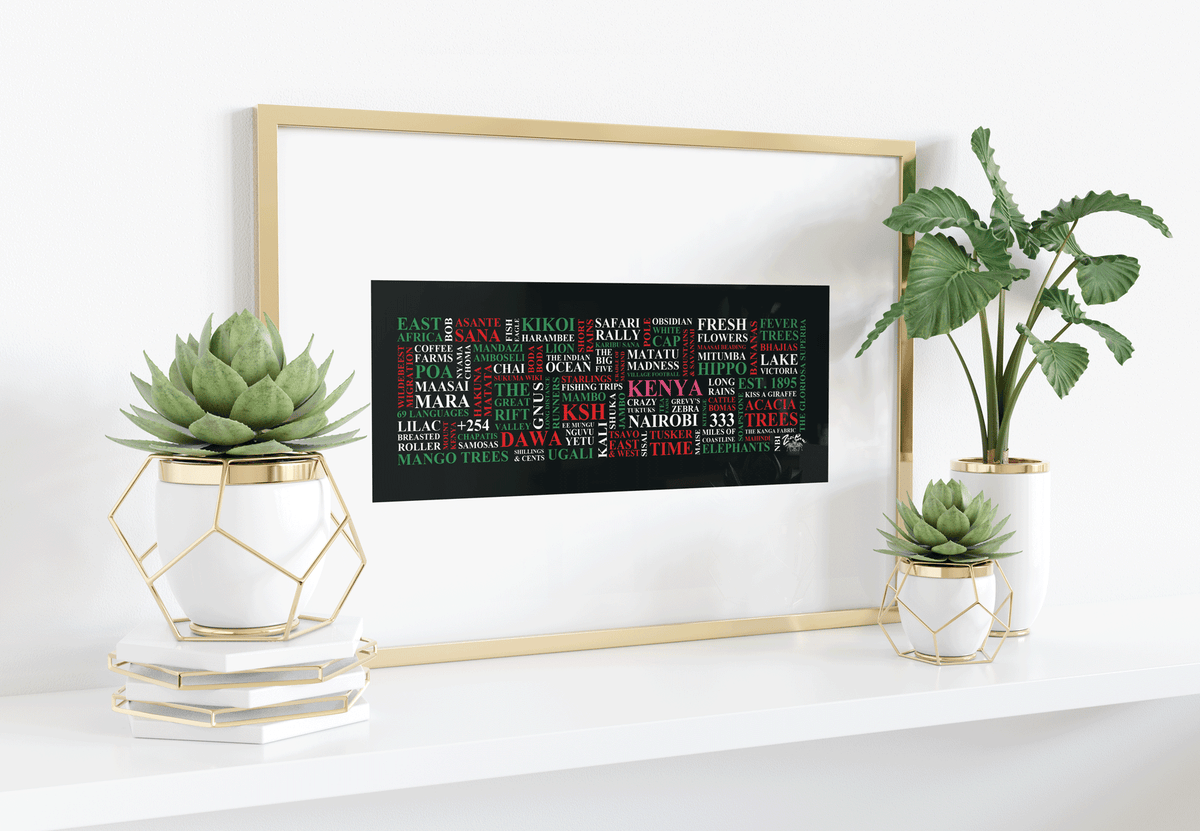 Kenya Word Poster