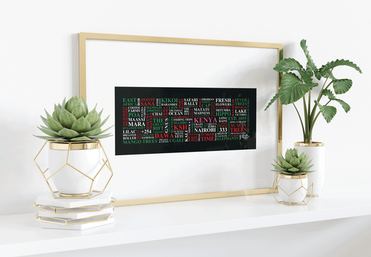 Kenya Word Poster