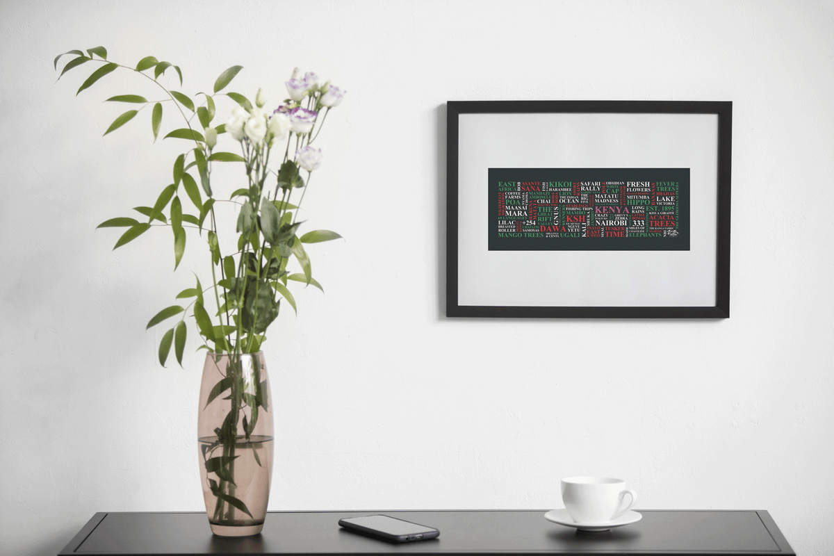Kenya Word Poster