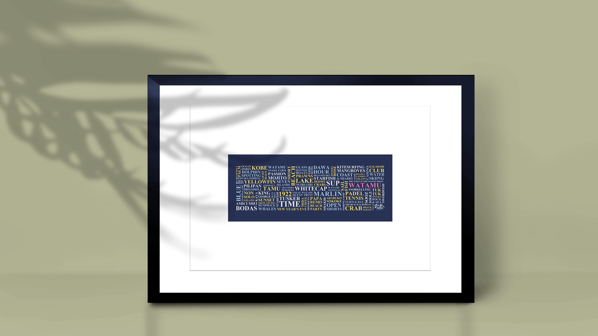Watamu Word Poster