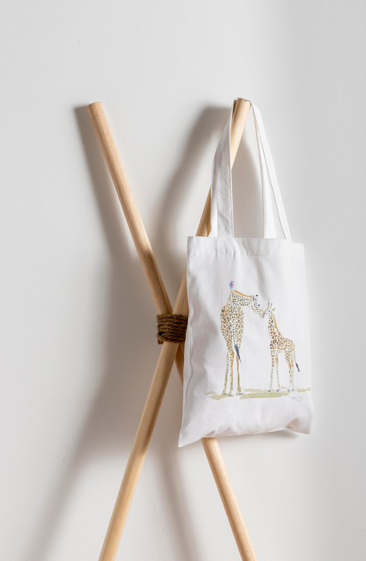 Tallchin Giraffe & Baby Tote Bag