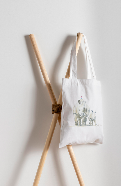 Tallchin Rhino & Baby Tote Bag
